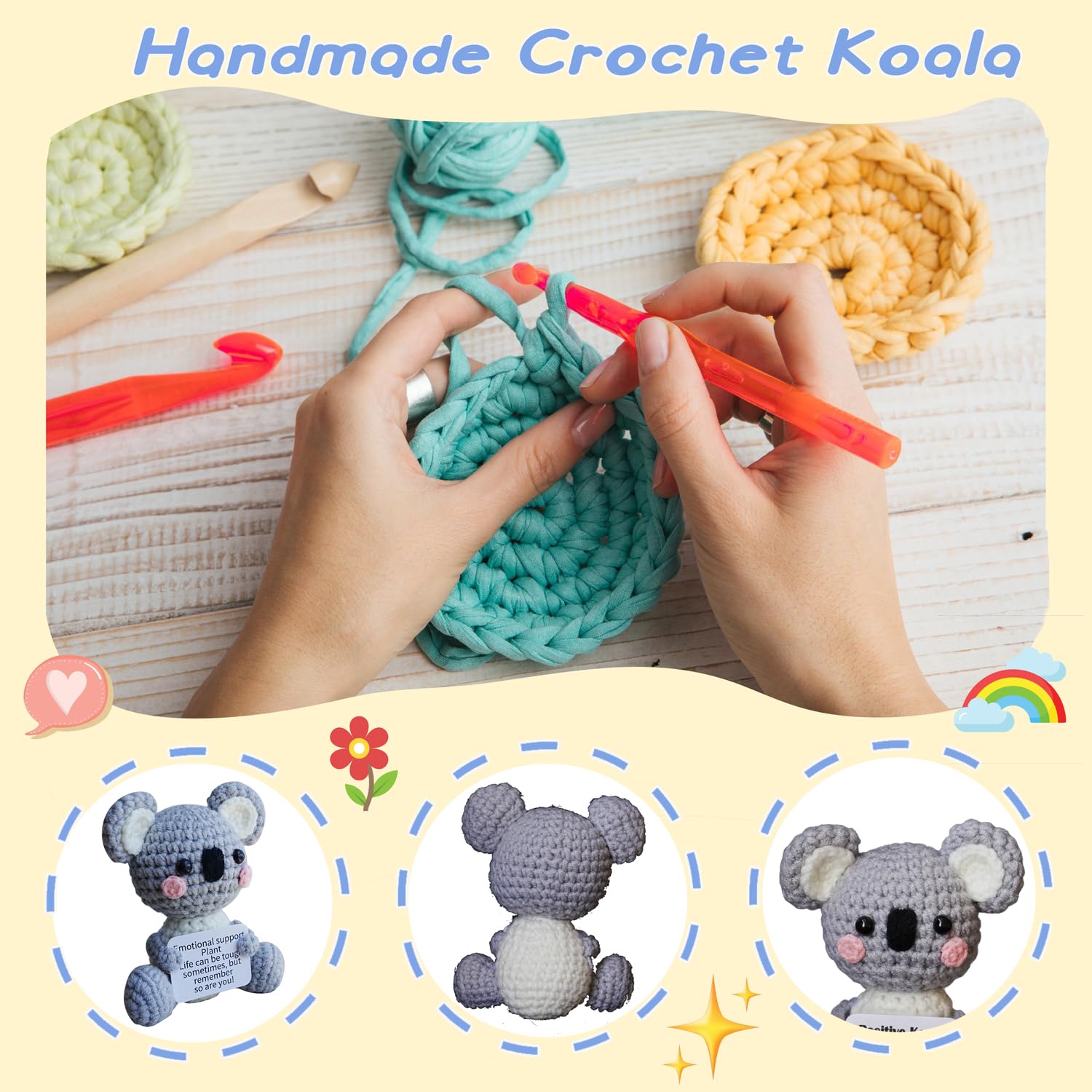 POSSHE Koala Gifts positive-card detail highlights a tiny encouragement.