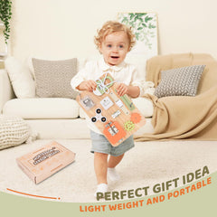 Potatomato Busy Board texture panels offering calming tactile play.