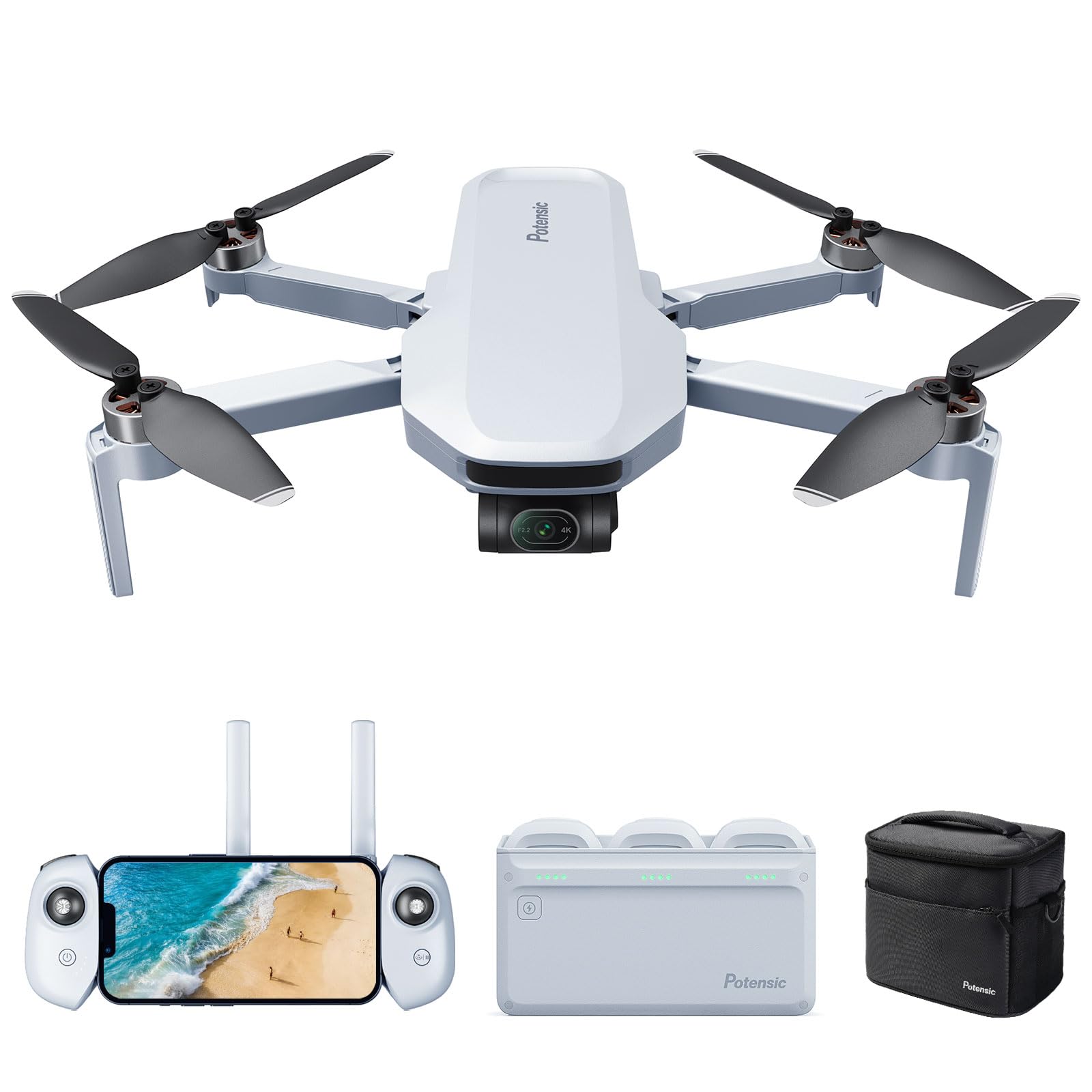 Potensic ATOM 4K camera stabilization for smooth footage in windy settings