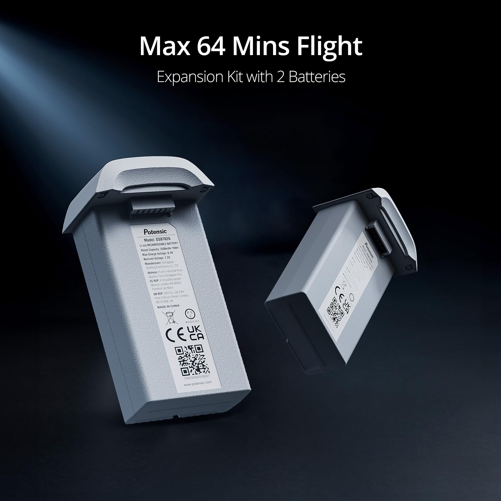 Potensic ATOM 64-minute-flight with expansion kit for longer sessions.