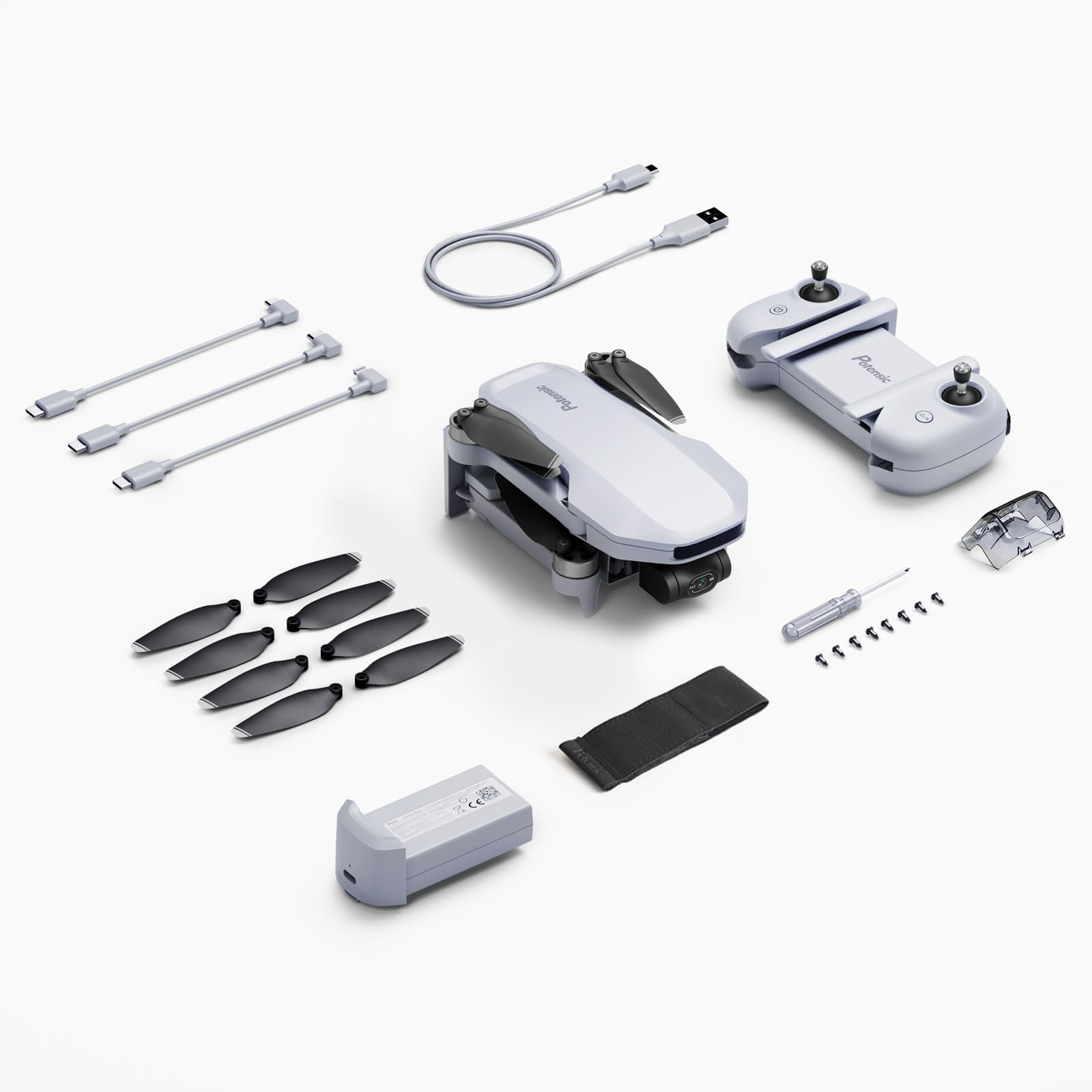 Potensic ATOM lightweight palm-size drone fits in a compact bag.
