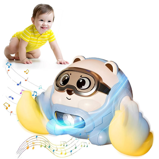 Potroxdom rolling baby toy with 360-degree action supporting early mobility exploration