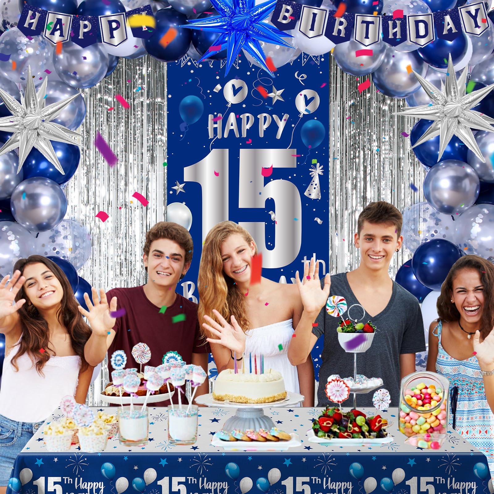 Pounira happy birthday banner for vibrant party visuals