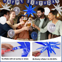 Pounira silver confetti balloons enhance celebratory decor