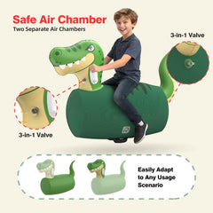 POVRYE safety-forward design with saddle seat and handlebars for stability