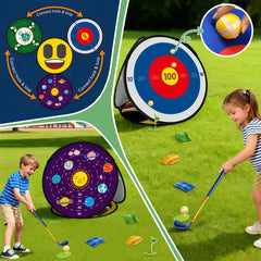 POWCAVA Kids Golf Set golf-balls focus shows soft foam design for safe sessions