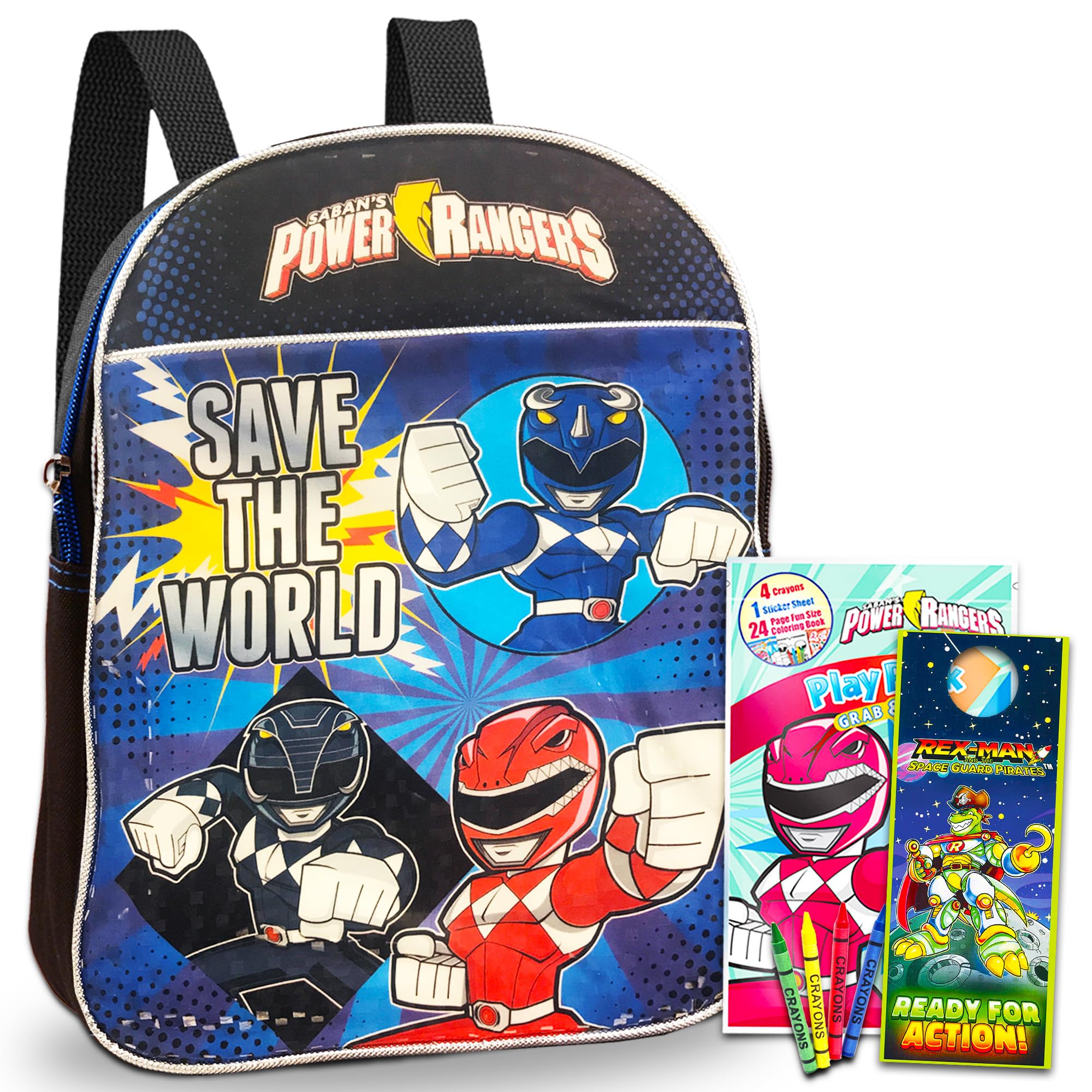 Power Rangers preschool backpack ready for daily use with kid-friendly design.