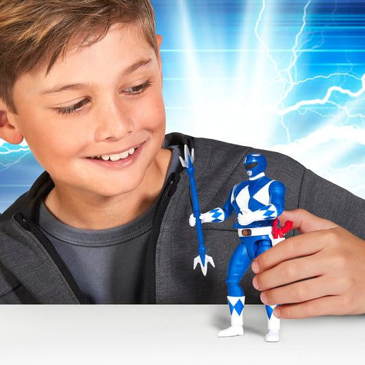 Power Rangers Blue Ranger with Power Lance and Blade Blaster for classic toy play