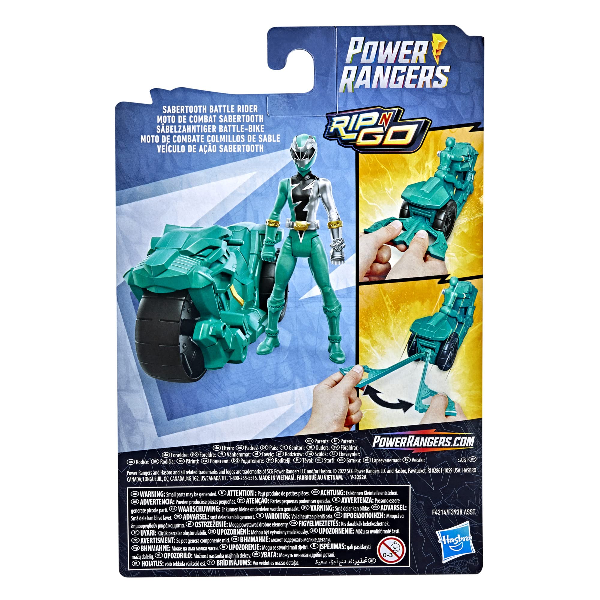 Power Rangers Dino Fury Battle Rider packaging shows authenticity