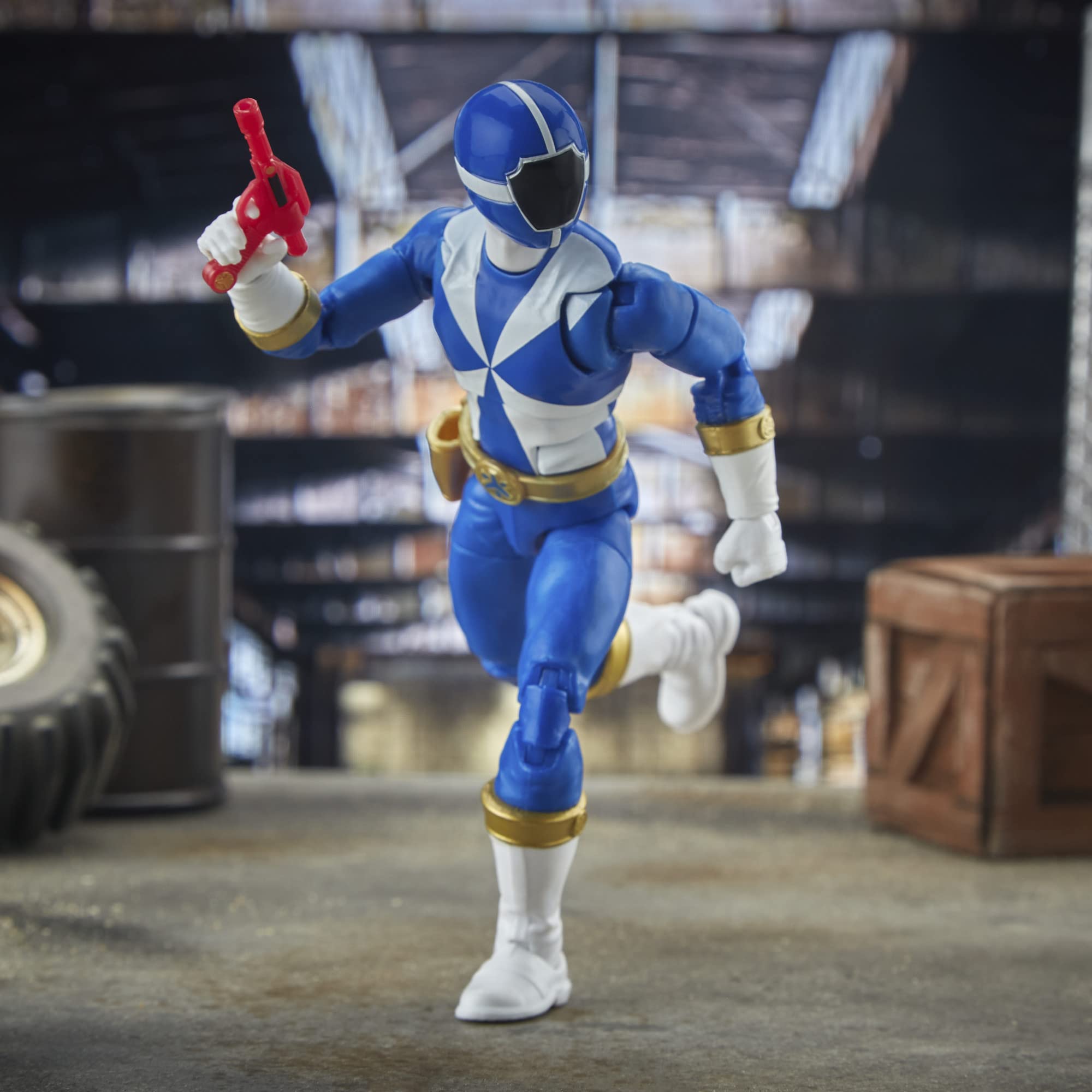 Power Rangers Lightning Collection Blue Ranger display-ready figure with vibrant colors.