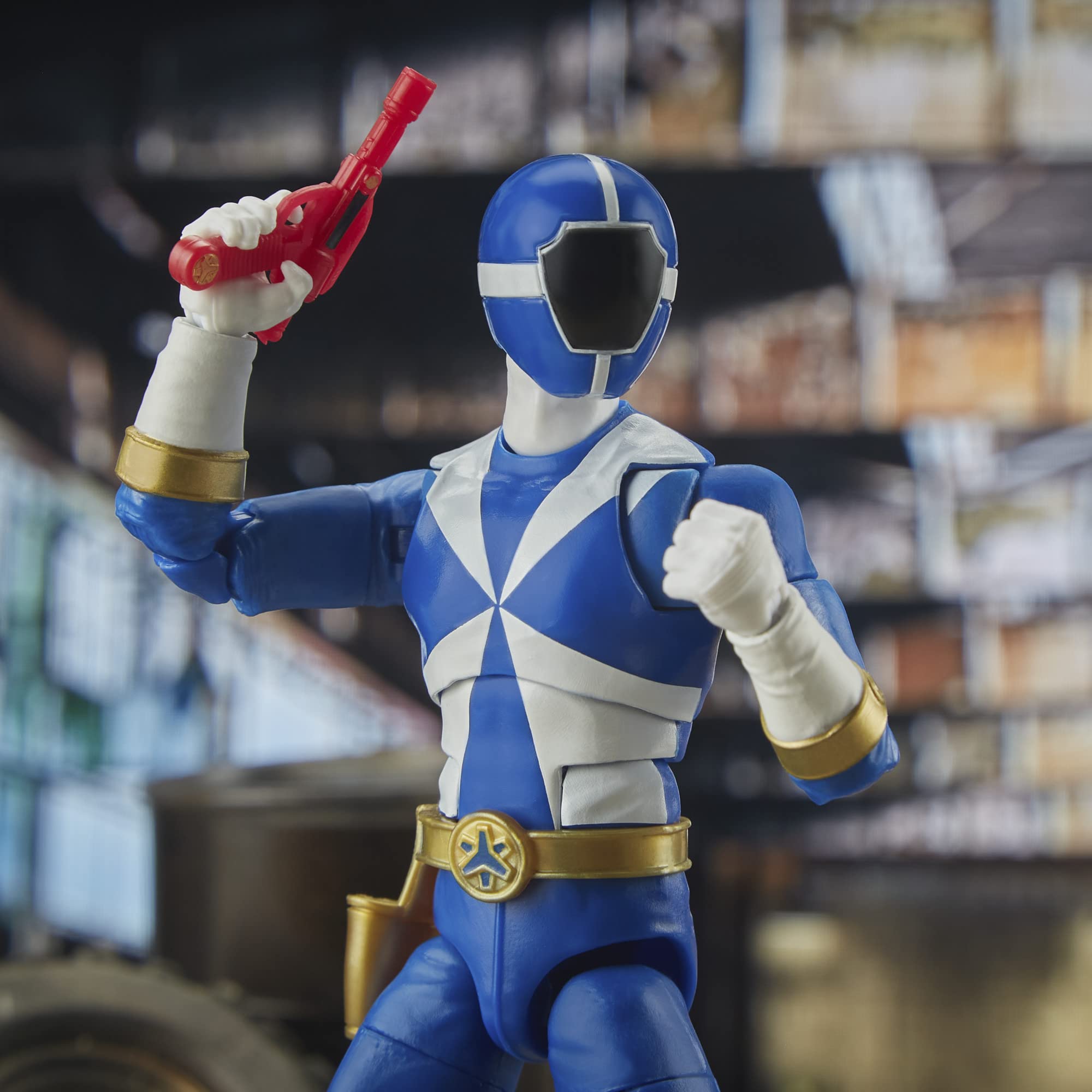 Power Rangers Lightning Collection Blue Ranger paint and sculpt details.