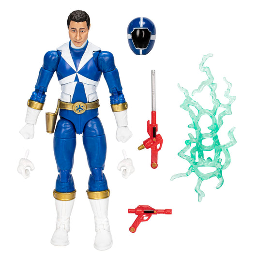 Power Rangers Lightspeed Rescue Blue Ranger figure in pose for display or play.