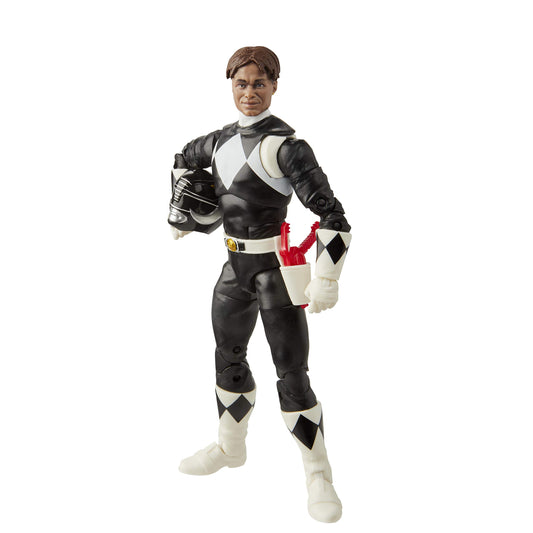 Power Rangers Mighty Morphin Black Ranger back view highlighting articulation