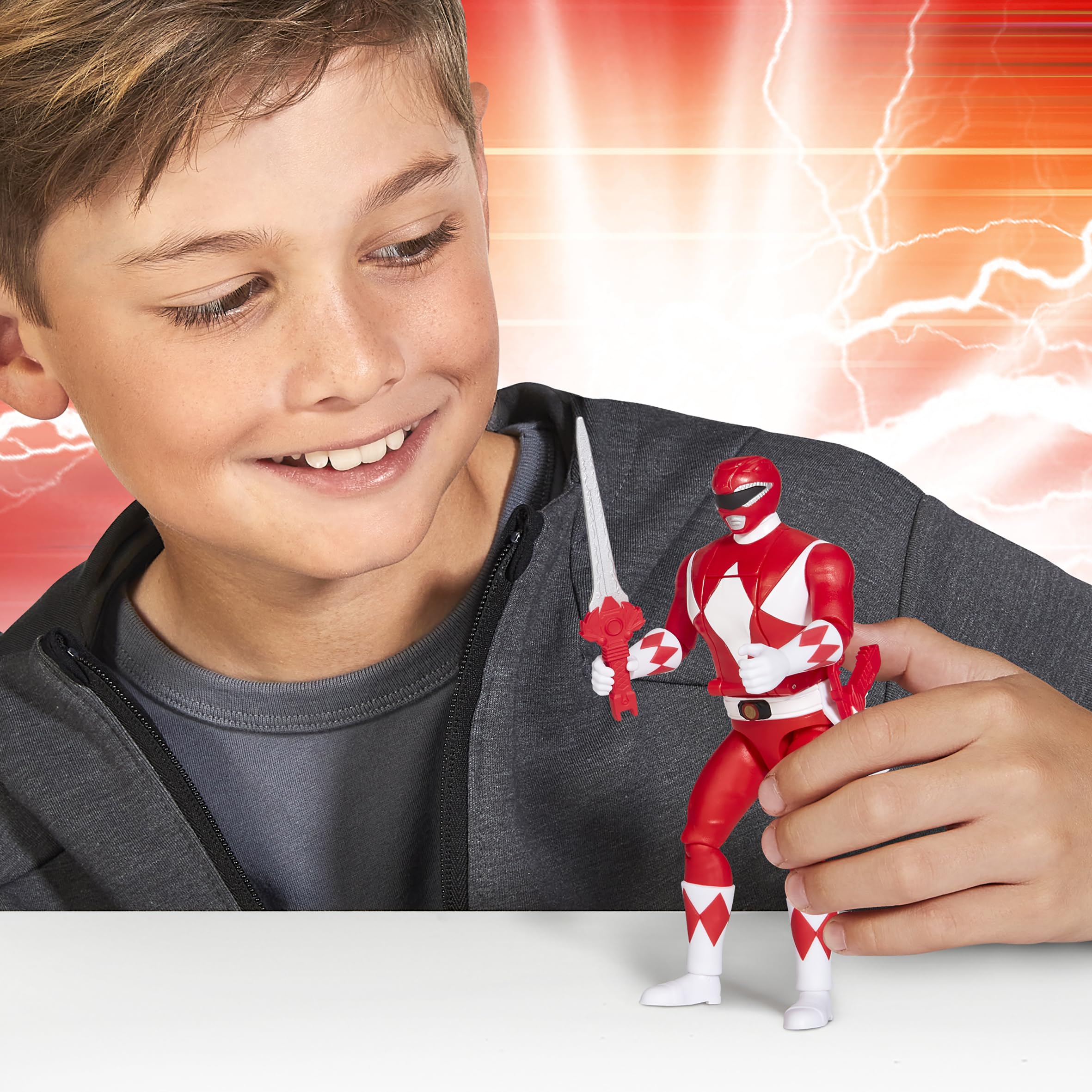 Power Rangers Mighty Morphin Red Ranger packaging image gift-ready