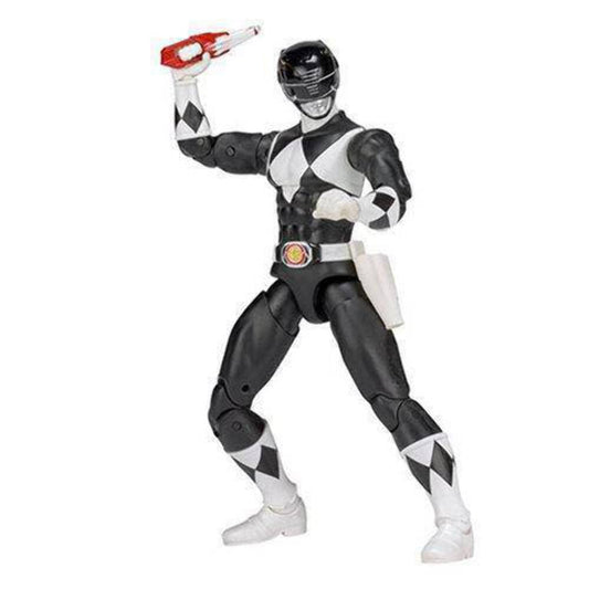 Power Rangers White Ranger figure side view highlighting muscular build and articulation.
