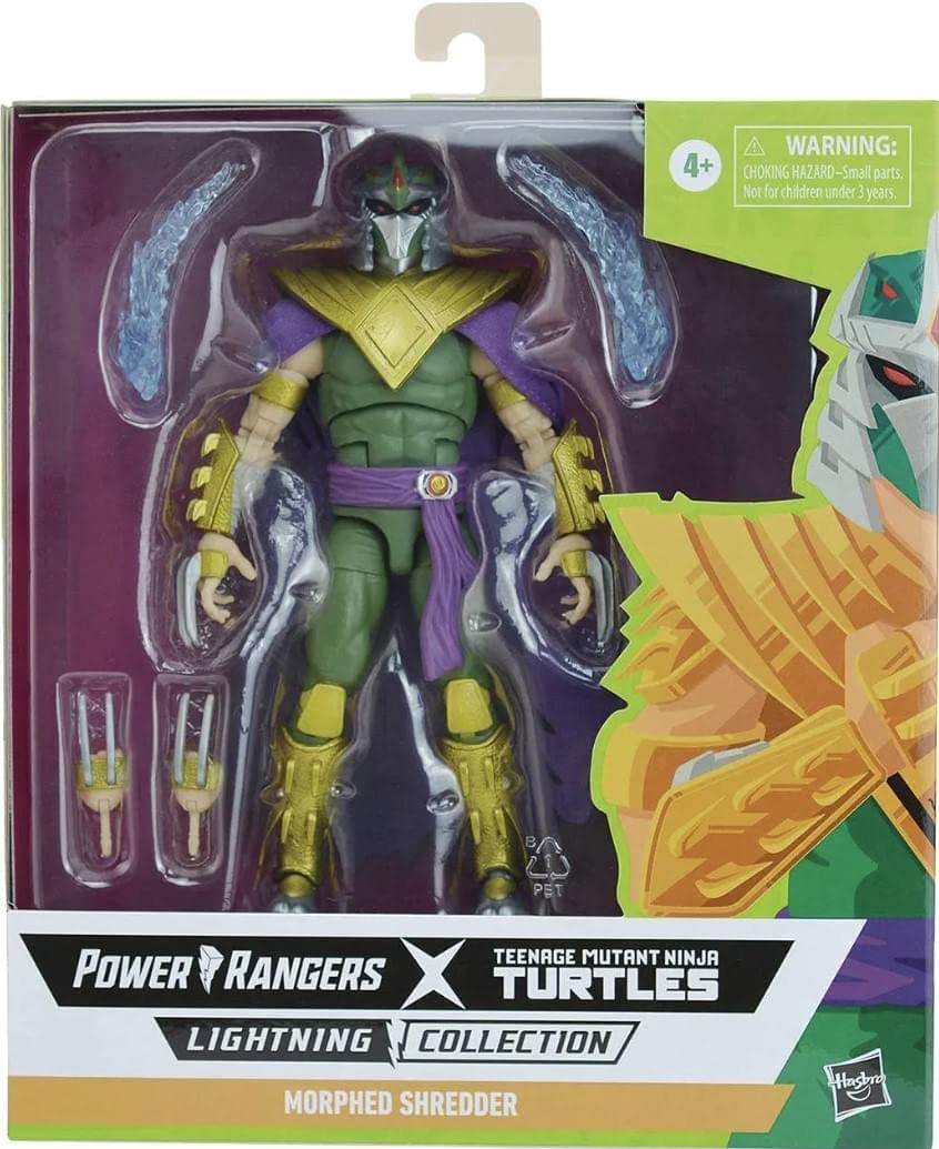 Power Rangers Morphed Green Ranger Shredder Deluxe figure with interchangeable hands for versatile posing.