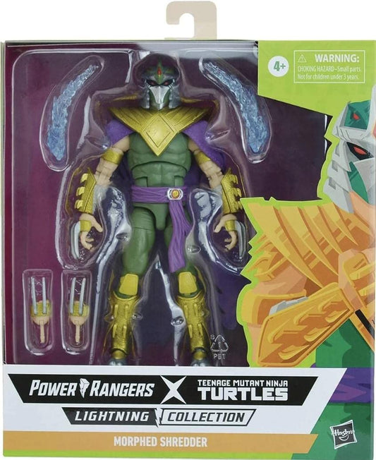Power Rangers Morphed Green Ranger Shredder Deluxe figure with interchangeable hands for versatile posing.