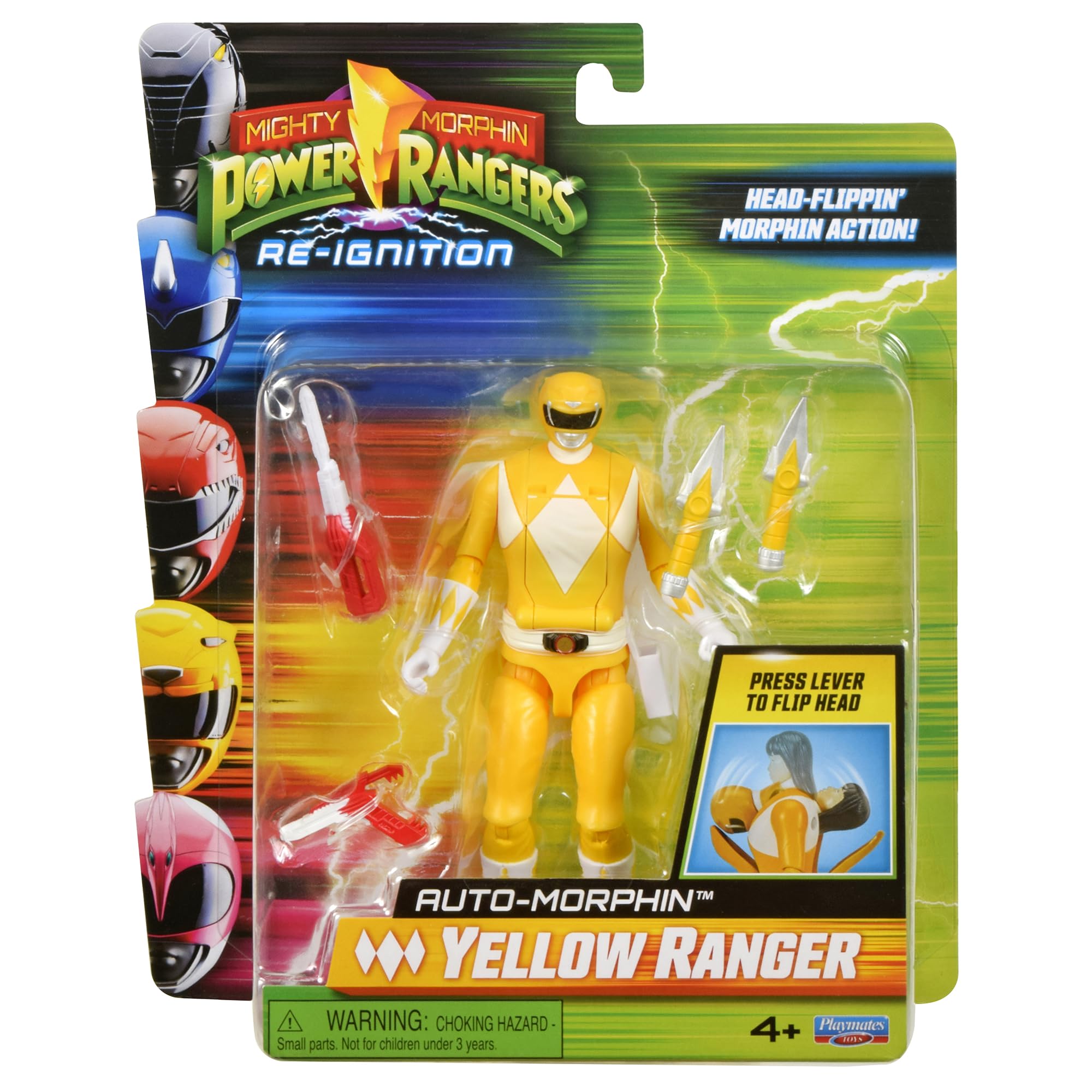 Power Rangers Re-Ignition Yellow Ranger 6-Inch figure front view for display