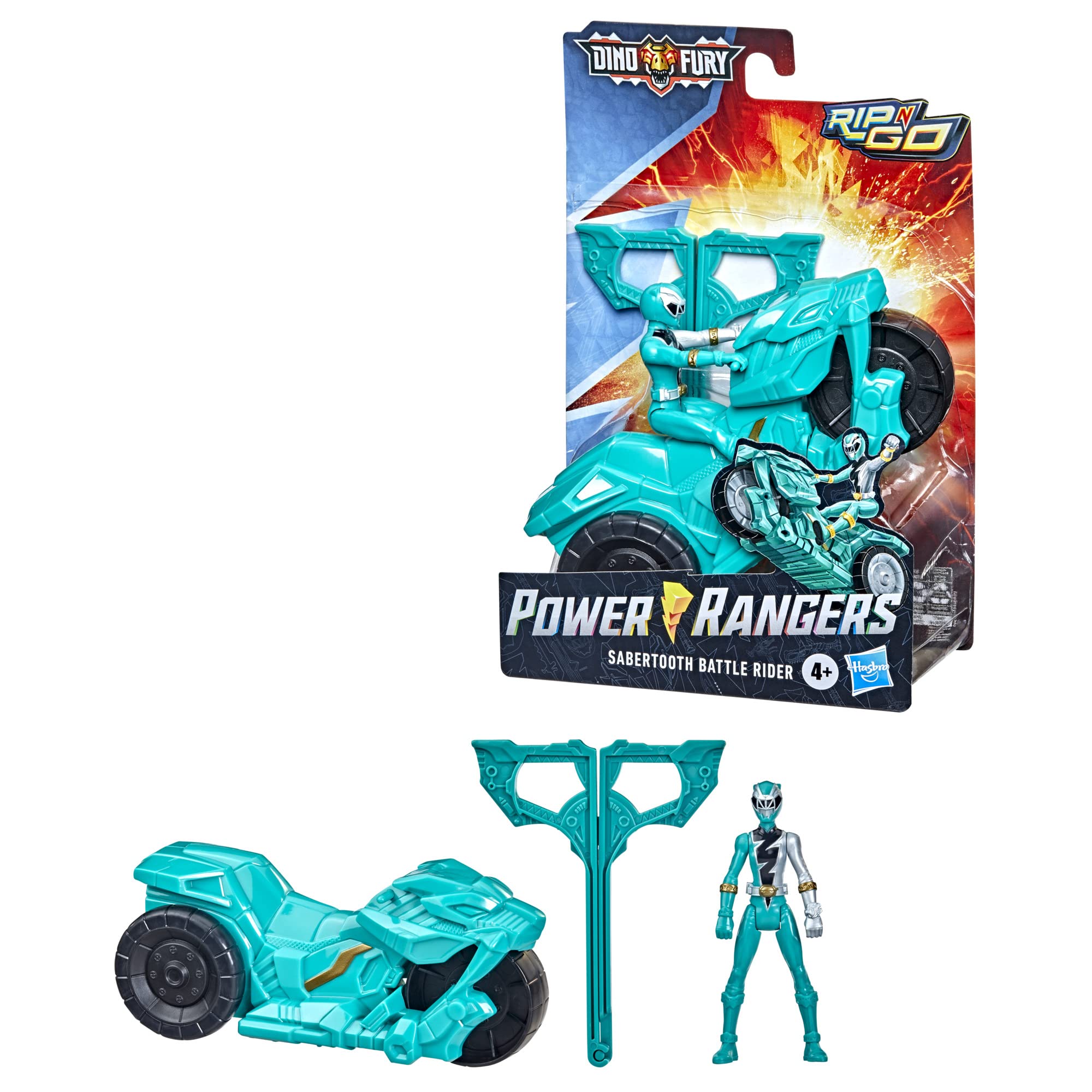 Power Rangers Sabertooth Battle Rider wheels provide smooth rolling action