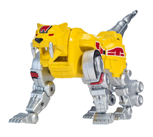 Power Rangers Sabertooth Tiger Zord articulation points enable dynamic posing.