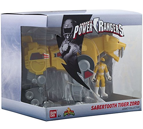 Power Rangers Sabertooth Tiger Zord poses beautifully on display shelves.