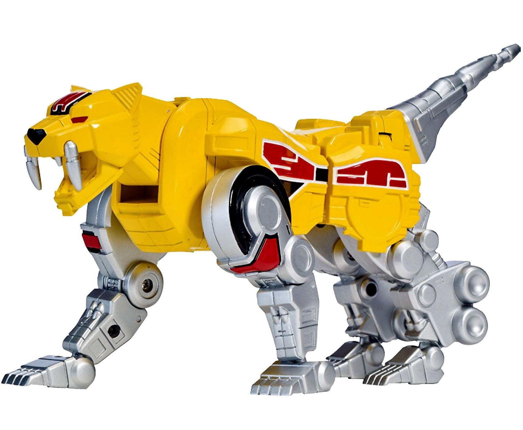 Power Rangers Sabertooth Tiger Zord includes a stylized 2.5 inch Ranger figure.