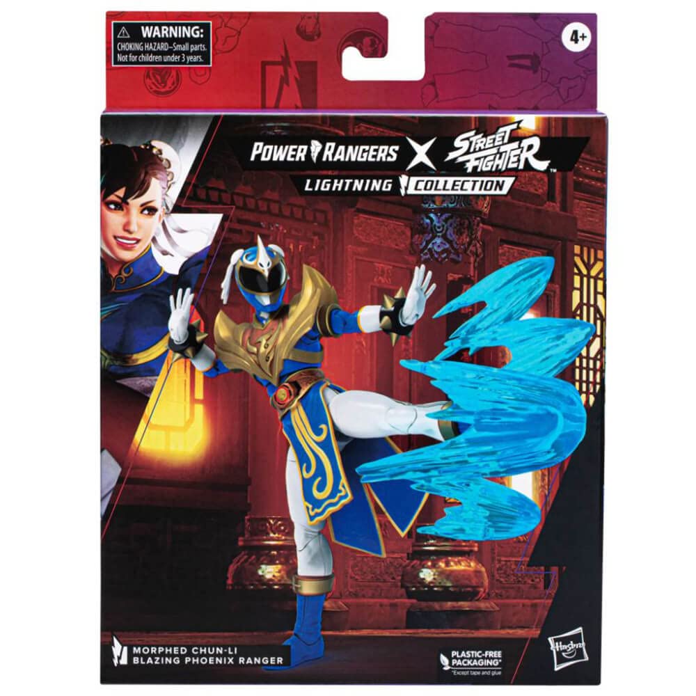 Power Rangers Chun-Li figure with 20-plus articulation points for dynamic posing.