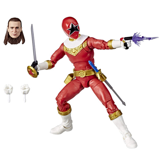 Power Rangers Zeo Red Ranger figure front view with premium paint for display.