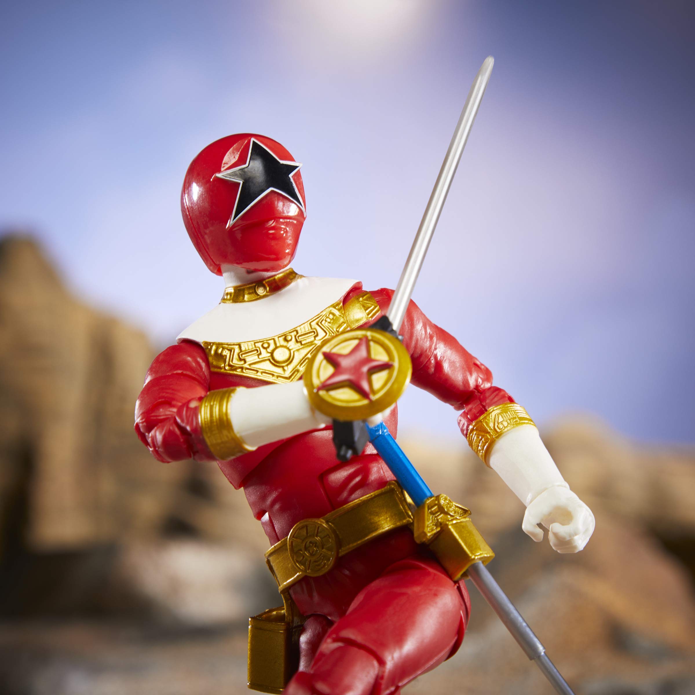 Power Rangers Zeo Red Ranger Zeo Laser Pistol accessory for battle-ready scenes.