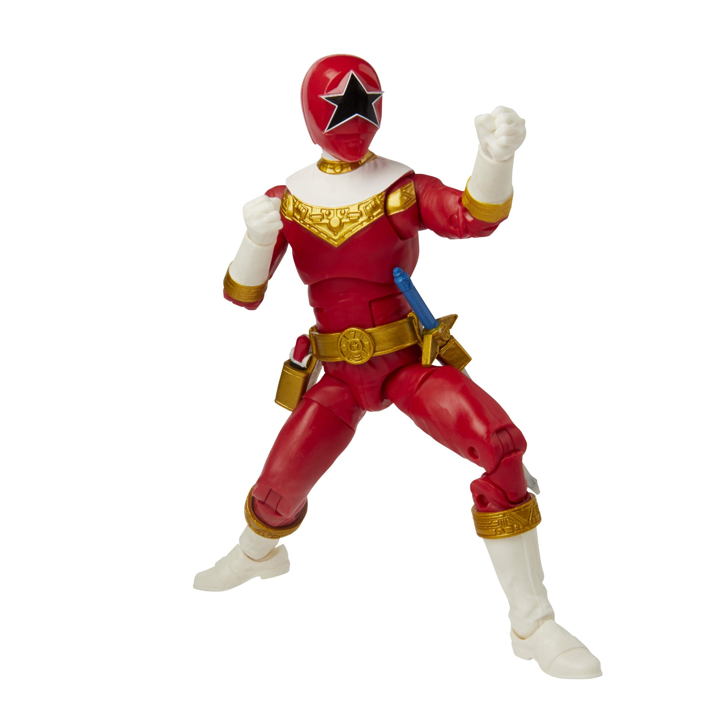 Power Rangers Zeo Red Ranger Zeo Pod Sword included for action poses.