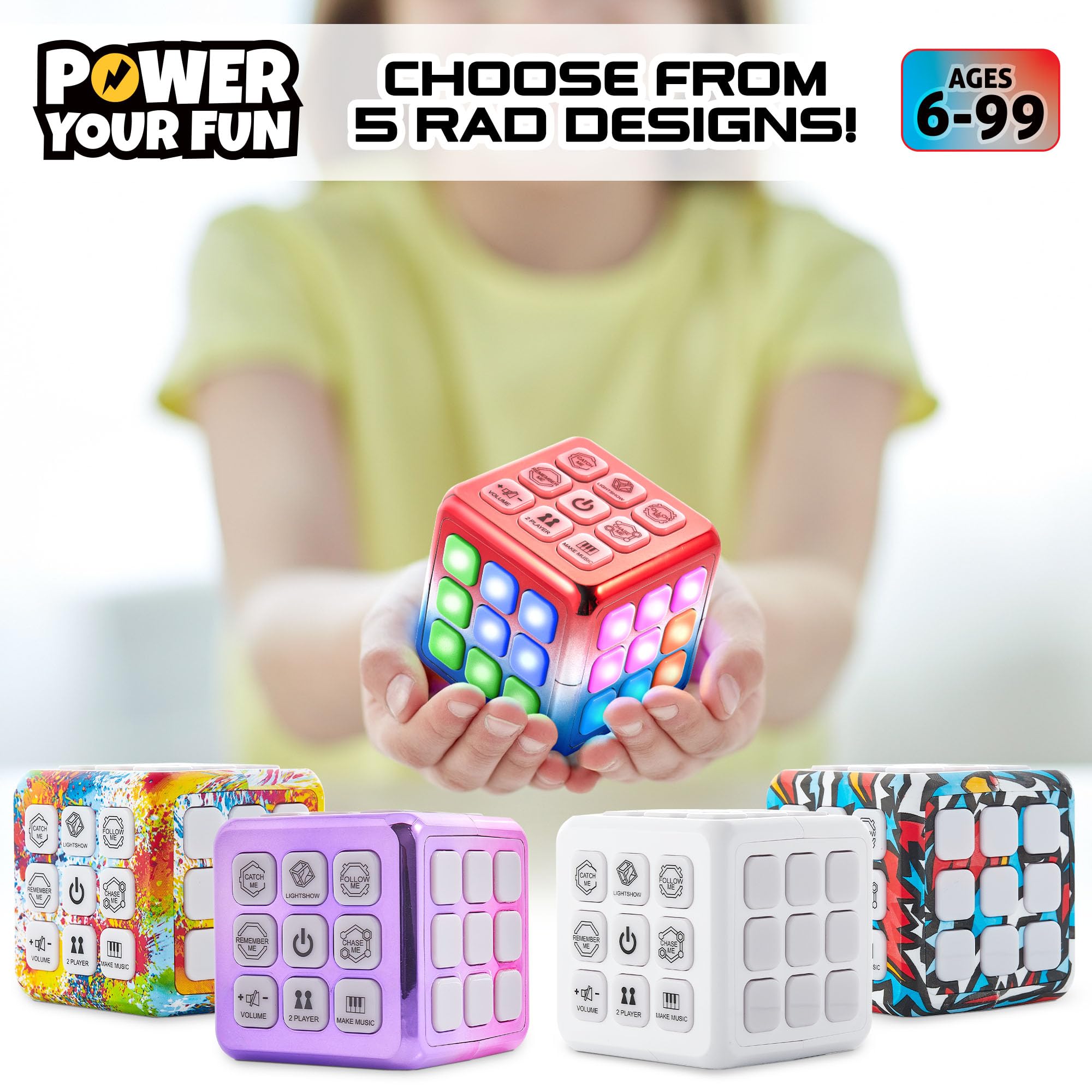 Power Your Fun Cubik battery compartment detail, easy maintenance and replacement.