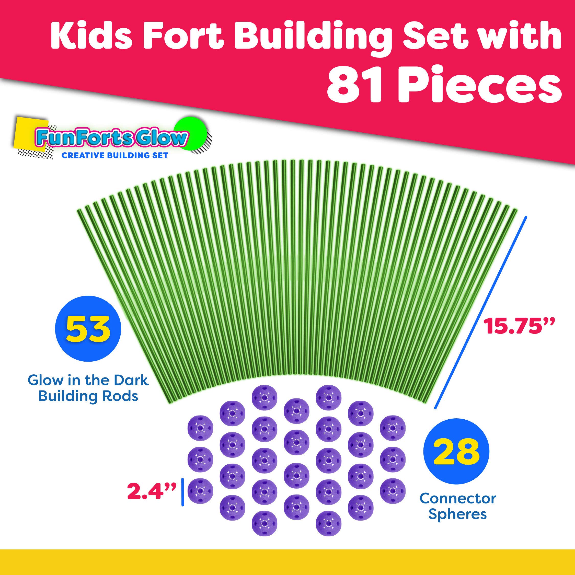 Power Your Fun Fun Forts STEM learning with BPA-free materials for safe exploration.