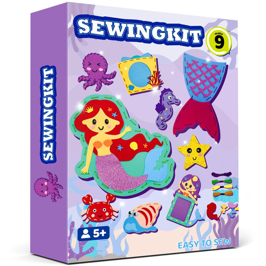 Powerful Xishan Mermaid Sewing Kit packaging, bright and gift-ready for birthdays