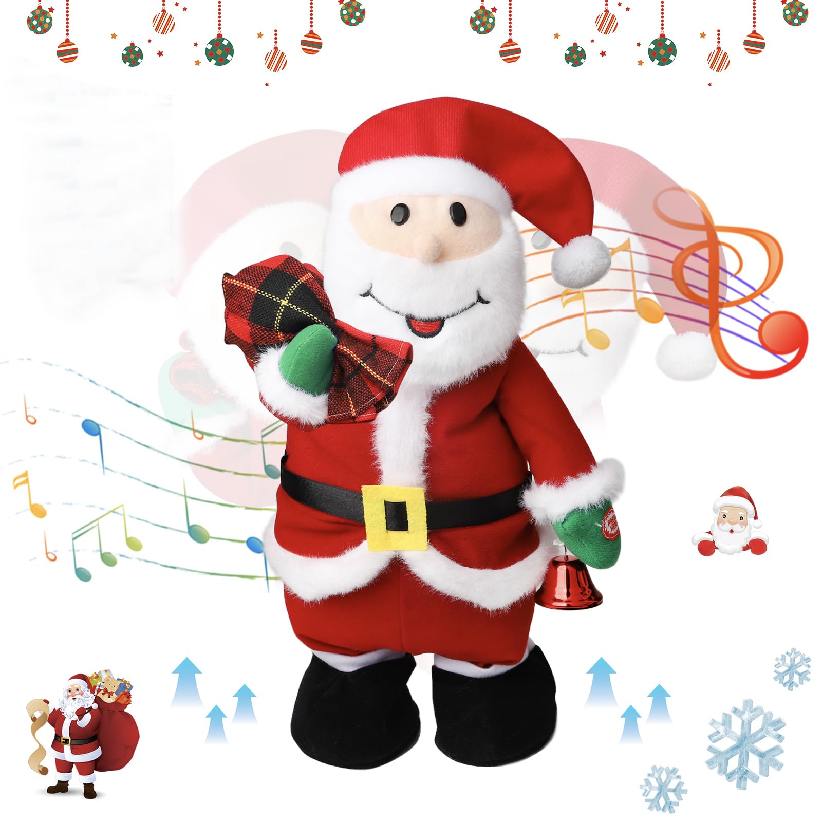 PowerPals singing dancing Santa toy dances with festive energy for family fun.