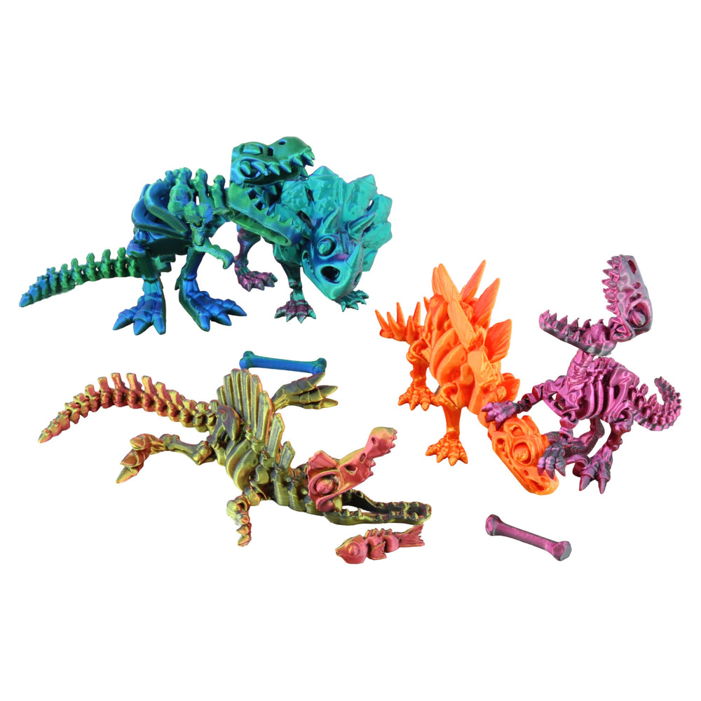 PowerTRC Spinosaurus skeleton with sturdy PLA frame for durable shelf decor.