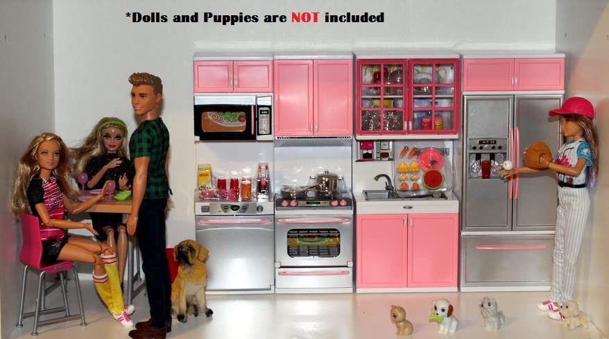 PowerTRC Doll Kitchen Play Set storage-friendly design helps keep play tidy.