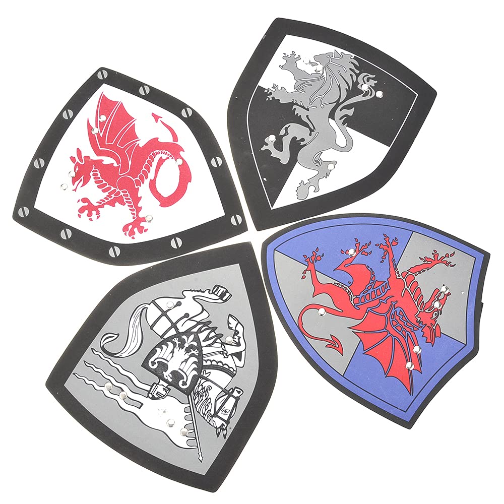 PowerTRC foam sword shield set shown with kid-friendly costumes