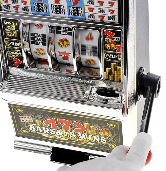 PowerTRC Jumbo Slot Bank lever-spin highlights realistic reel motion