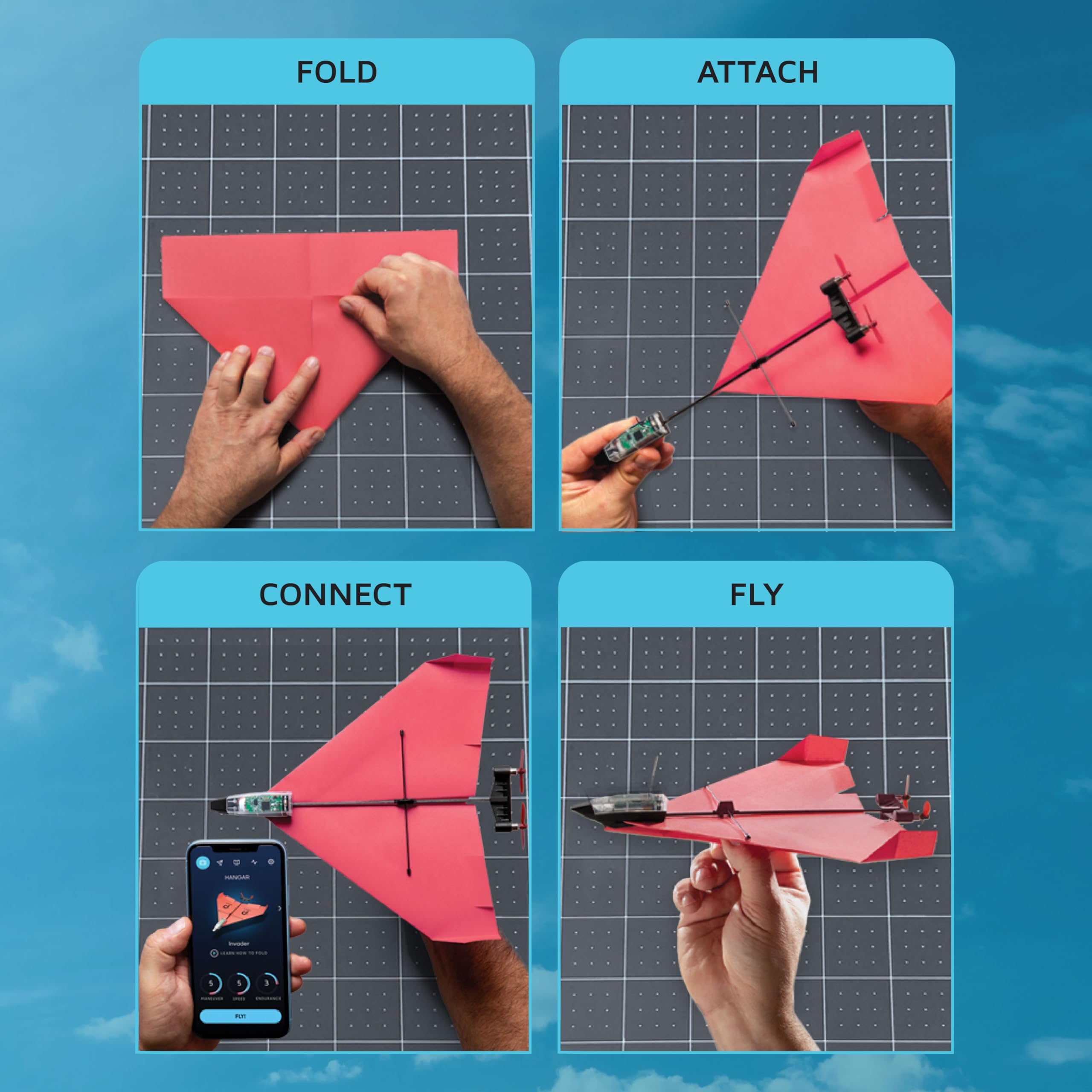 POWERUP 4.0 gyro-stabilized flight with autopilot guidance