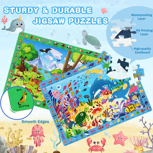 Powza Forest Scene puzzle: bright woodland imagery supports concentration and fine motor skills
