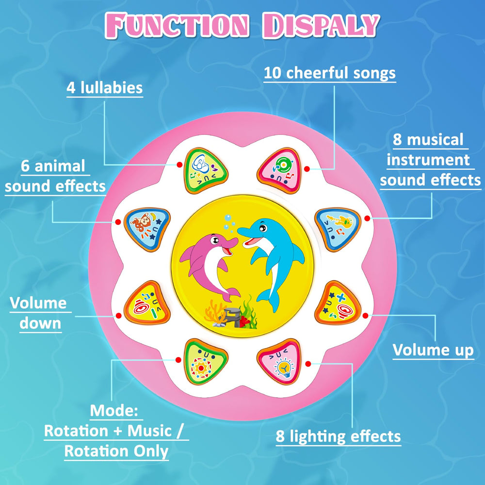 Poycuna baby musical toy with adjustable volume for gentle or lively listening