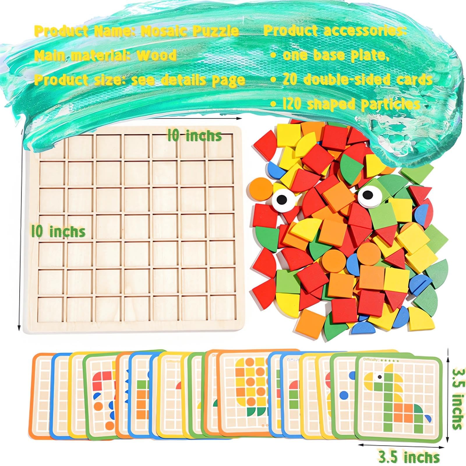 Pozale wooden grid board keeps pieces organized during play