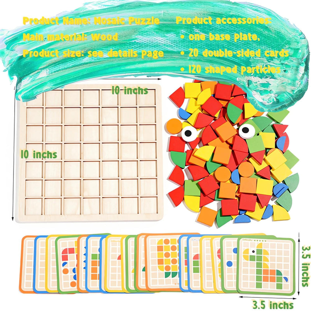 Pozale wooden grid board keeps pieces organized during play