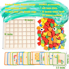 Pozale wooden grid board keeps pieces organized during play