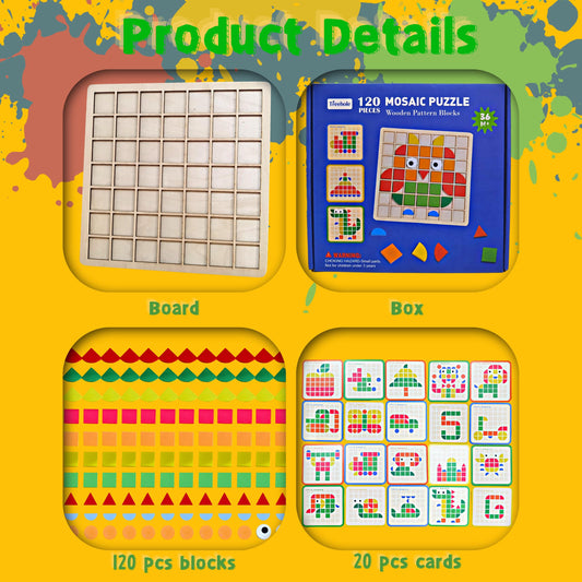 Pozale wooden shape blocks in bright colors support fine motor skills