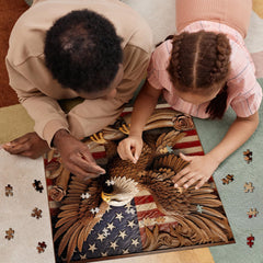 PPuzzling American Flag Eagle missing parts support notice
