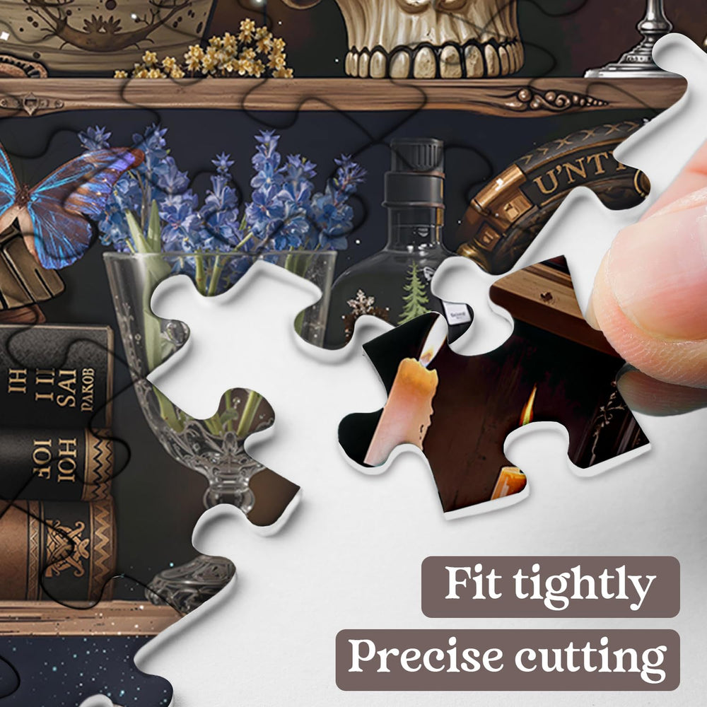 PPuzzling Candles and butterflies focus for warm, atmospheric puzzling