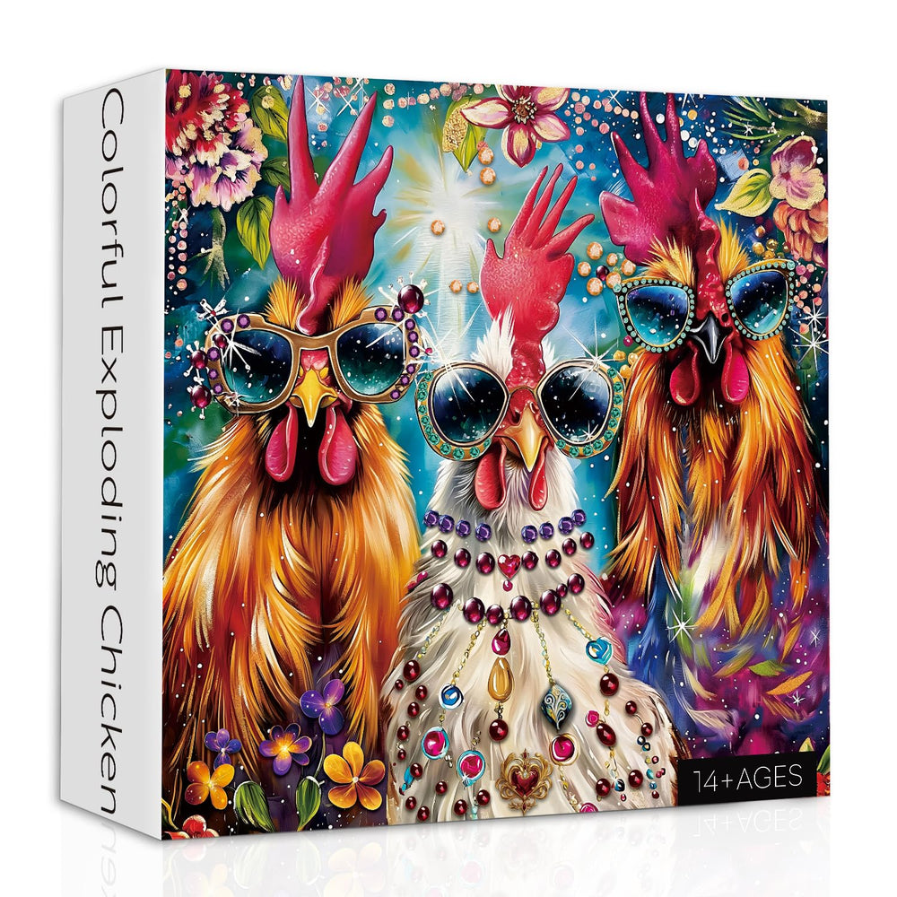 PPuzzling funny chicken puzzle 1000 pieces for focused relaxation