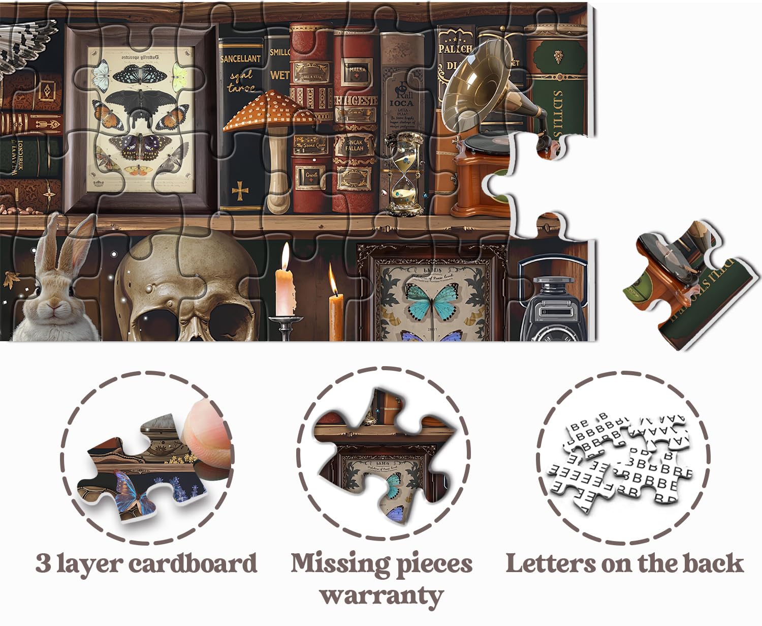 PPuzzling Included high-resolution poster aids accurate puzzle completion