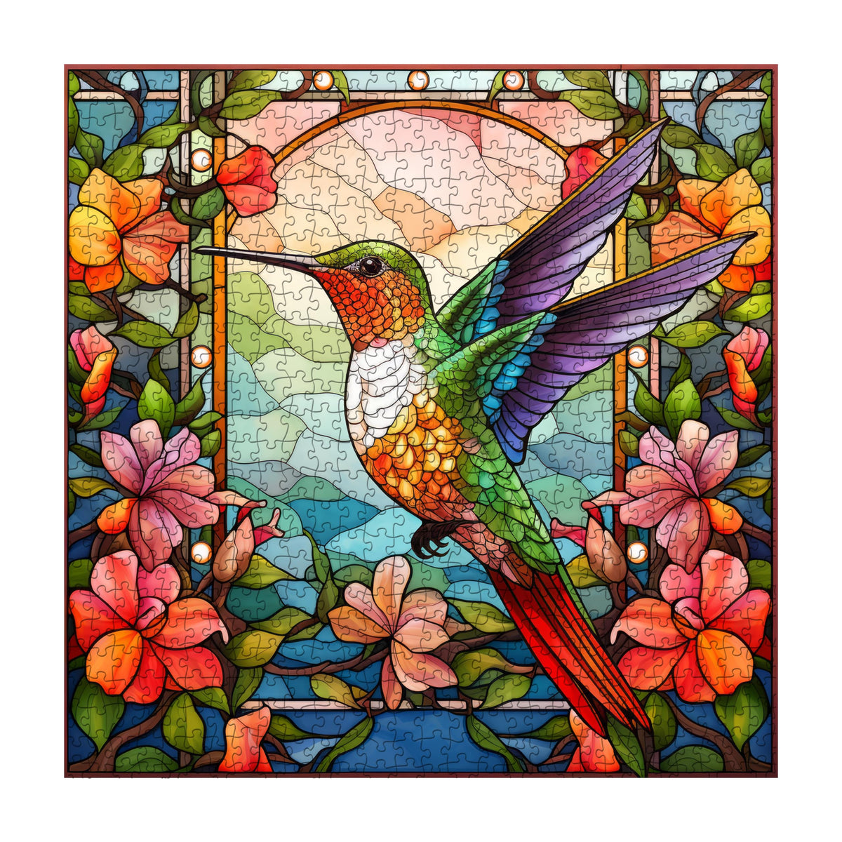PPuzzling hummingbird stained glass puzzle box offers gift-ready packaging and easy gifting